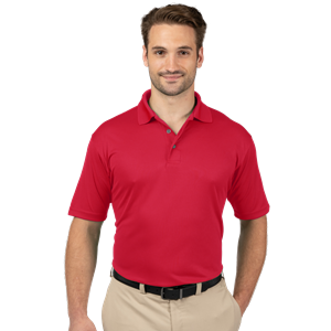 MENS TALL SOLID WICKING POLO  -  RED EXTRA LARGE TALL SOLID