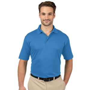 MENS SOLID WICKING POLO  -  TURQUOISE EXTRA SMALL SOLID