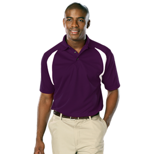 MENS WICKING CONTRAST INSERT  -  PURPLE 2 EXTRA LARGE TRIM WHITE