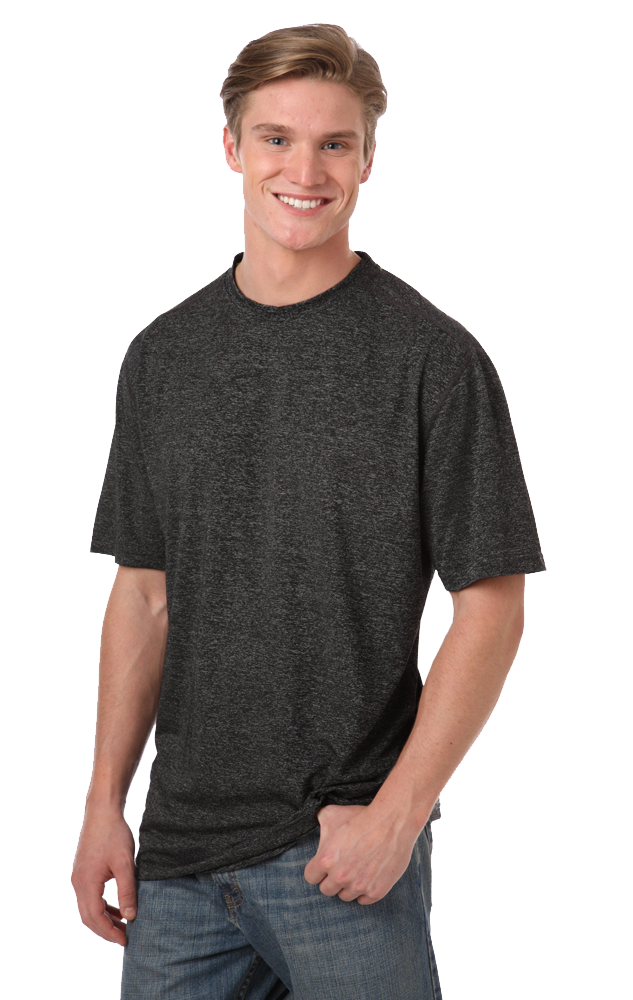 Men&#8216;s Heathered Crew Neck Tee-Blue Generation