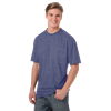 MENS HEATHERED WICKING TEE  -  HEATHER NAVY EXTRA LARGE SOLID