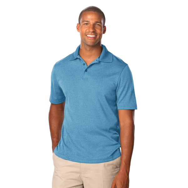 7229-HTU-S-SOLID|BG7229|Men's Heathered Polo