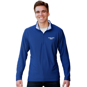 YOUR LOGO HERE ATHLETIC 1/4 ROYAL 2 EXTRA LARGE SOLID