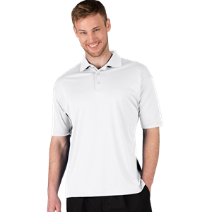 MENS ULTRA LUX POLO  -  WHITE 2 EXTRA LARGE SOLID