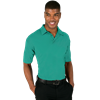MEN'S NAILHEAD S/S POLO ###  -  JADE LARGE TRIM WHITE