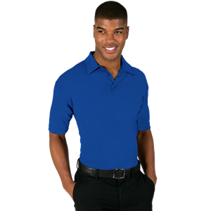 MEN'S NAILHEAD S/S POLO  -  ROYAL 2 EXTRA LARGE TRIM WHITE