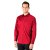 MENS SUPERBLEND POPLIN L/S UNTUCKED SHIRT  -  RED 2 EXTRA LARGE SOLID