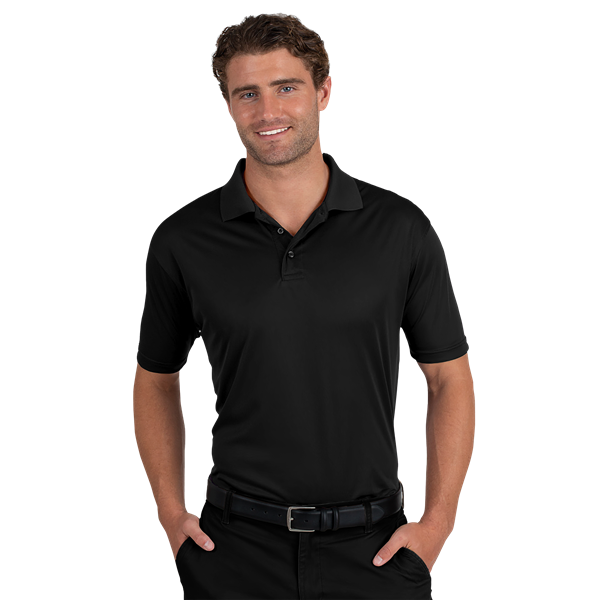 7300-BLA-2XT-SOLID|BG7300|Men's Tall Value Wicking S/S Polo