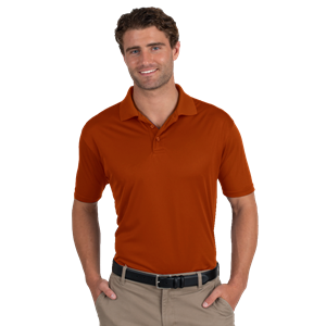MENS VALUE MOISTURE WICKING S/S POLO  -  BURNT ORANGE 2 EXTRA LARGE SOLID