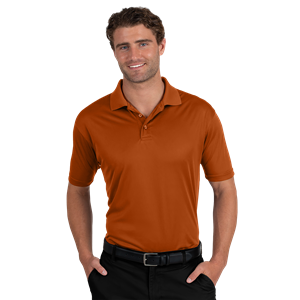 MENS VALUE MOISTURE WICKING S/S POLO  -  BURNT ORANGE 2 EXTRA LARGE SOLID