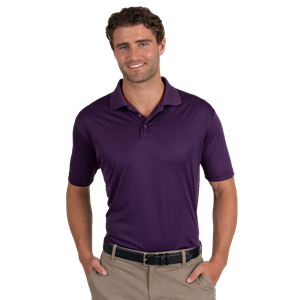 MENS VALUE MOISTURE WICKING S/S POLO  -  PURPLE 2 EXTRA LARGE SOLID