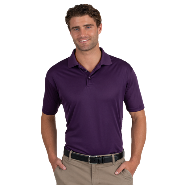 7300-PUR-S-SOLID|BG7300|Men's Value Wicking S/S Polo