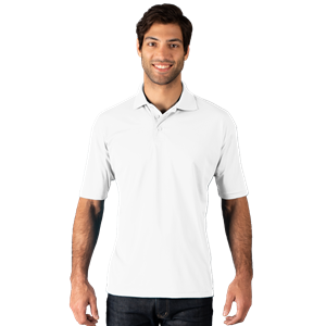 MENS VALUE MOISTURE WICKING S/S POLO  -  WHITE 2 EXTRA LARGE SOLID