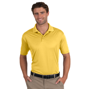 MENS VALUE MOISTURE WICKING S/S POLO  -  YELLOW 2 EXTRA LARGE SOLID