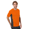 MENS COLORBLOCK WICKING TEE  -  SAFETY ORANGE EXTRA LARGE SOLID