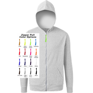 CUSTOM ZIPPER PULL TRIBLEND HOODIE LIGHT GREY 2 EXTRA LARGE SOLID
