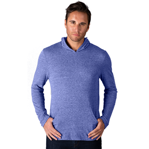 ADULT TRIBLEND PULLOVER HOODIE  -  BLUE 2 EXTRA LARGE SOLID