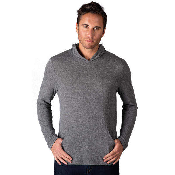 ADULT TRIBLEND PULLOVER HOODIE  -  GREY EXTRA SMALL SOLID