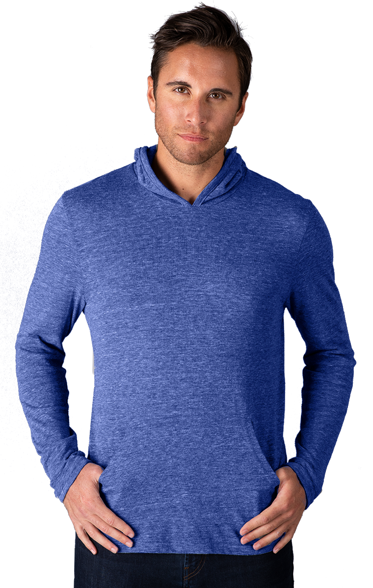 7309-ROY-S-SOLID|BG7309|Adult Triblend Pullover Hoodie