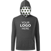 YOUR LOGO HERE ADULT TRIBLEND PULLOVER HOODIE BLACK 2 EXTRA LARGE SOLID
