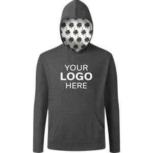 YOUR LOGO HERE ADULT TRIBLEND PULLOVER HOODIE BLACK 3 EXTRA LARGE SOLID