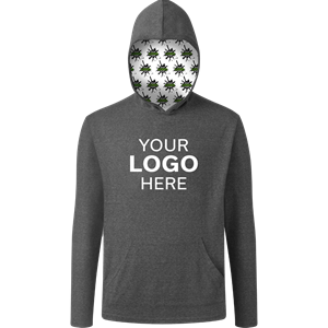 YOUR LOGO HERE ADULT TRIBLEND PULLOVER HOODIE GREY 2 EXTRA LARGE SOLID