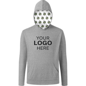 YOUR LOGO HERE ADULT TRIBLEND PULLOVER HOODIE LIGHT GREY 2 EXTRA LARGE SOLID