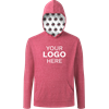 YOUR LOGO HERE ADULT TRIBLEND PULLOVER HOODIE RED 2 EXTRA LARGE SOLID