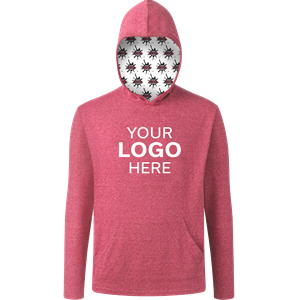 YOUR LOGO HERE ADULT TRIBLEND PULLOVER HOODIE RED 2 EXTRA LARGE SOLID
