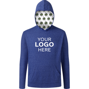 YOUR LOGO HERE ADULT TRIBLEND PULLOVER HOODIE ROYAL 2 EXTRA LARGE SOLID