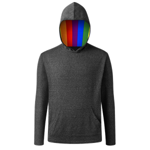 PRIDE TRIBLEND PULLOVER HOODIE BLACK EXTRA SMALL SOLID