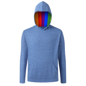 PRIDE TRIBLEND PULLOVER HOODIE BLUE 2 EXTRA LARGE SOLID