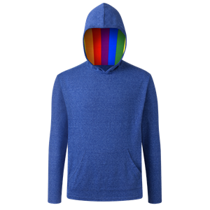 PRIDE TRIBLEND PULLOVER HOODIE ROYAL 2 EXTRA LARGE SOLID