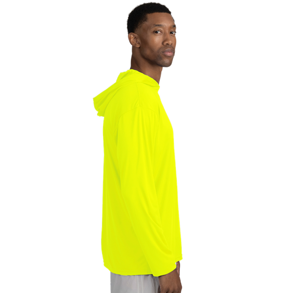 BLU-X-DRI LONG SLEEVE HOODED TEE OPTIC YELLOW 2 EXTRA LARGE SOLID