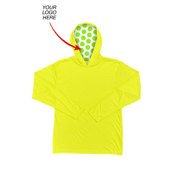YOUR LOGO HERE BLU-X-DRI L/S HOODED OPTIC YELLOW 2 EXTRA LARGE SOLID