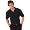 MENS S/S VALUE PIQUE POLO  -  BLACK 2 EXTRA LARGE SOLID