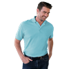 MENS VALUE SOFT TOUCH PIQUE POLO -  AQUA 2 EXTRA LARGE SOLID