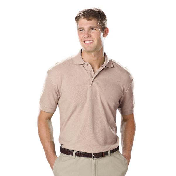 7500-NAT-S-SOLID|BG7500|Men's Soft Touch S/S Pique Polo