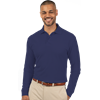ADULT SOFT TOUCH LONG SLEEVE POLO -  NAVY EXTRA LARGE SOLID