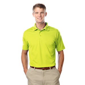 MEN'S HIGH VISIBILITY PIQUE POLO  -  YELLOW 2 EXTRA LARGE SOLID