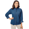 LADIES LONG SLEEVE PREMIUM DENIM  -  INDIGO 2 EXTRA LARGE SOLID