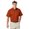 MENS SHORT SLEEVE 100% COTTON TWILL -  BURNT ORANGE 2 EXTRA LARGE SOLID