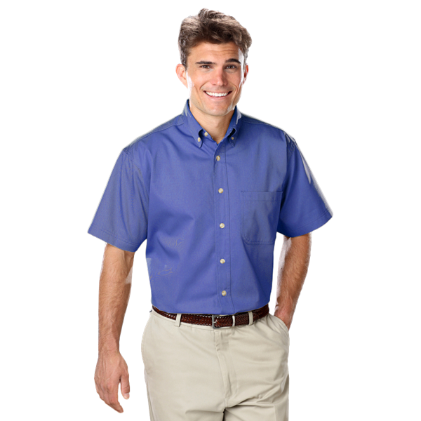 8213S-FRE-S-SOLID|BG8213S|Men's S/S 100% Cotton Twill Shirt