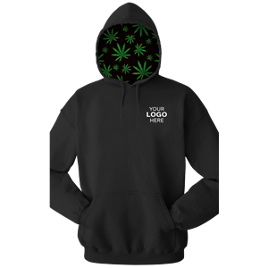 Cannabis Adult Pullover Hoodie BLACK 2 EXTRA LARGE SOLID