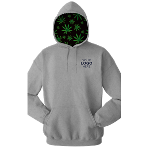 Cannabis Adult Pullover Hoodie HEATHER GREY 2 EXTRA LARGE SOLID