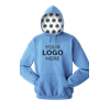 YOUR LOGO HERE FLEECE PULLOVER HOODIE CAROLINA BLUE 2 EXTRA LARGE SOLID
