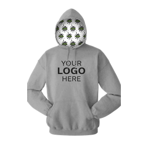 YOUR LOGO HERE FLEECE PULLOVER HOODIE GREY HEATHER 2 EXTRA LARGE SOLID