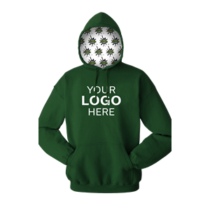 YOUR LOGO HERE FLEECE PULLOVER HOODIE HUNTER 2 EXTRA LARGE SOLID