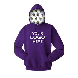 YOUR LOGO HERE FLEECE PULLOVER HOODIE TEAM PURPLE 2 EXTRA LARGE SOLID