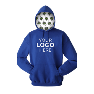 YOUR LOGO HERE FLEECE PULLOVER HOODIE ROYAL 2 EXTRA LARGE SOLID